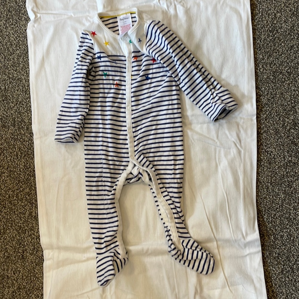 Boden baby onesie with star detail